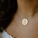 Personalized Large Round Disc Necklace