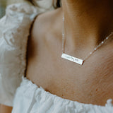 Personalized Medium Horizontal Necklace