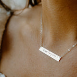 Personalized Medium Horizontal Necklace