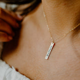 Personalized Faith Bar Necklace