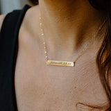 Personalized Large Horizontal Necklace