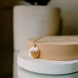Personalized Medium Round Disc Necklace