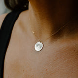 Personalized Medium Round Disc Necklace