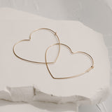 Beau Heart Hoop Earrings