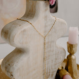 Esme Sculpted Bar Chain Lariat Necklace