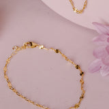 Sol Sunburst Paperclip Chain Anklet