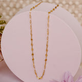 Serene Mini Sunburst Paperclip Chain Necklace