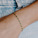 Maisie Glass Bracelet – Emerald