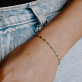 Maisie Glass Bracelet – Emerald