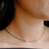 Maisie Glass Necklace – Emerald