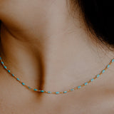 Maisie Glass Necklace – Turquoise