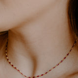 Maisie Glass Necklace – Fuchsia