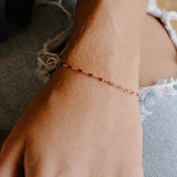 Maisie Glass Bracelet – Fuchsia