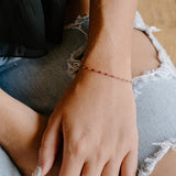 Maisie Glass Bracelet – Fuchsia