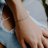 Maisie Glass Bracelet – Aquamarine