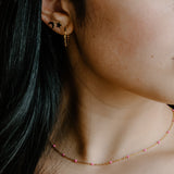 Ellie Enamel Necklace - Pink