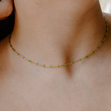 Ellie Enamel Necklace - Green
