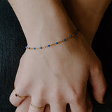 Ellie Enamel Chain Bracelet - Sapphire Blue
