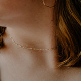 Ellie Enamel Necklace - Cinderella Blue