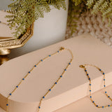 Ellie Enamel Chain Bracelet - Sapphire Blue