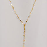 Esme Sculpted Bar Chain Lariat Necklace