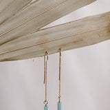 Maxine Light Teal Threader Earrings