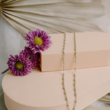 Ellie Turquoise Enamel Chain Necklace