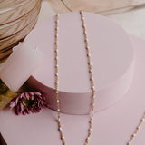 Ellie White Enamel Chain Necklace